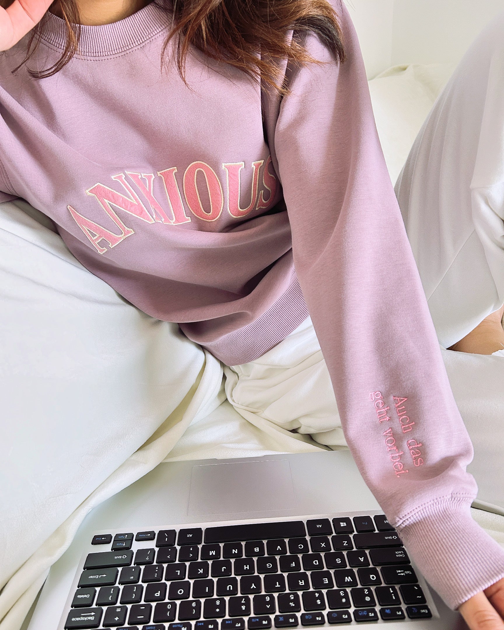 The 'ANXIOUS' Crewneck: Your Cozy Fall/Winter Self-Care & Affirmation Sweatshirt