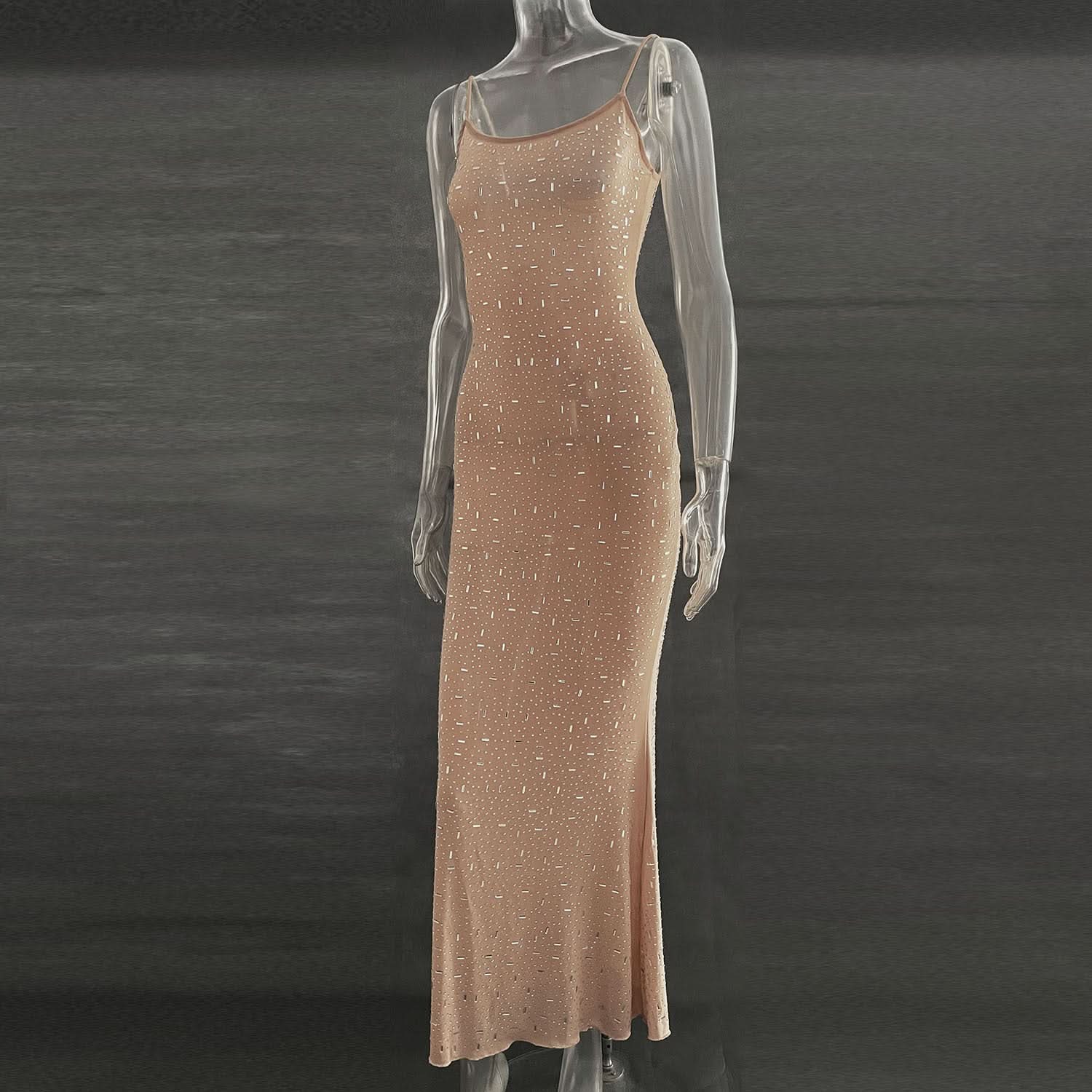 Sparkling Backless Cami Maxi Dress - Your Go-To for Holiday Parties & New Year's Eve