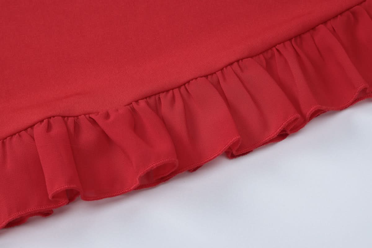 Siren Red Ruffle Tie-Strap Mini Dress - Your Essential Fall Date Night & Holiday Party Look