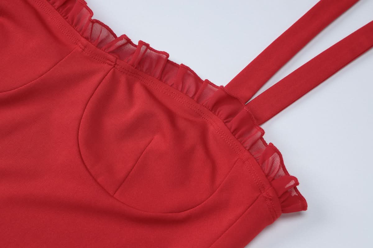 Siren Red Ruffle Tie-Strap Mini Dress - Your Essential Fall Date Night & Holiday Party Look