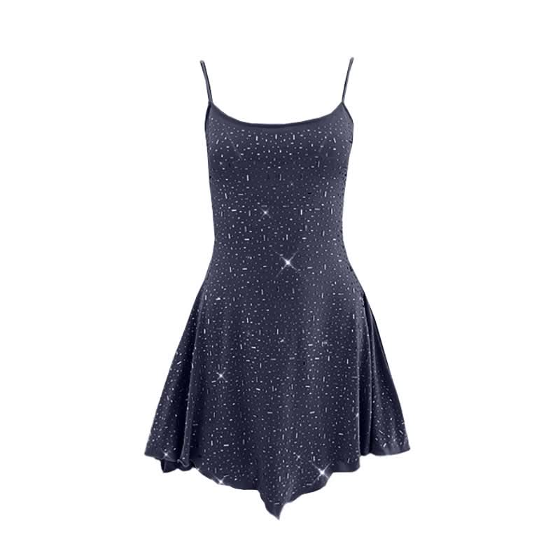 Dazzling Starlight Asymmetrical Cami Mini Dress – Your Go-To for Fall Parties & NYE