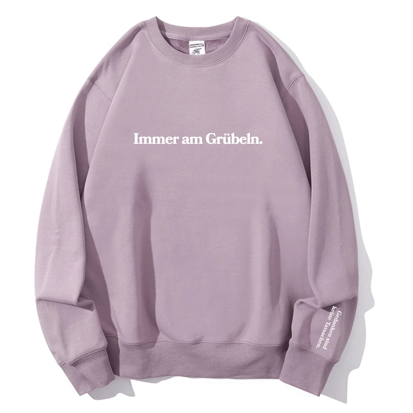 Mindful Overthinker Cozy Pink Sweatshirt | Empowering "Thoughts Are Not Facts" Crewneck for Fall