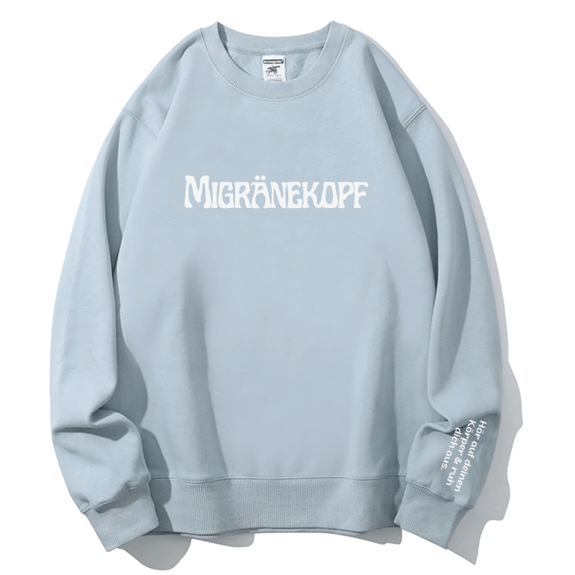 Cozy Migraine Awareness Sweatshirt for Women - 'Listen to Your Body' Self-Care Crewneck