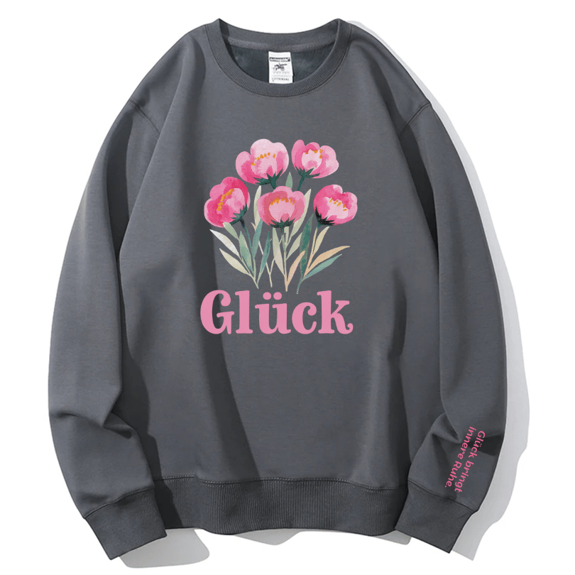 Cozy Sage Green Floral 'Inner Peace' Sweatshirt | Women's Glück Crewneck