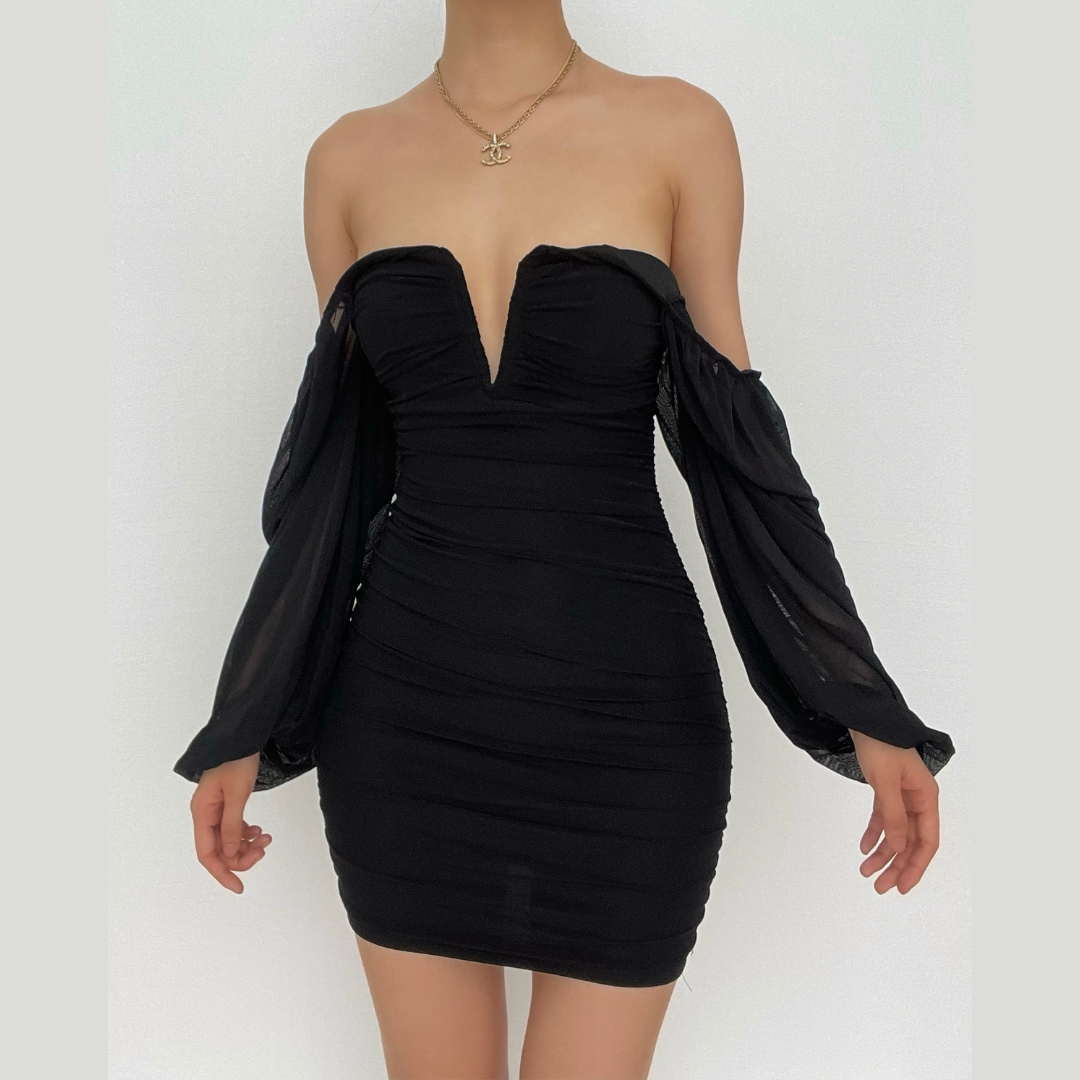 Stunning Mauve Off-Shoulder Ruched Mini Dress - Your Fall Party & Holiday Glam Go-To!