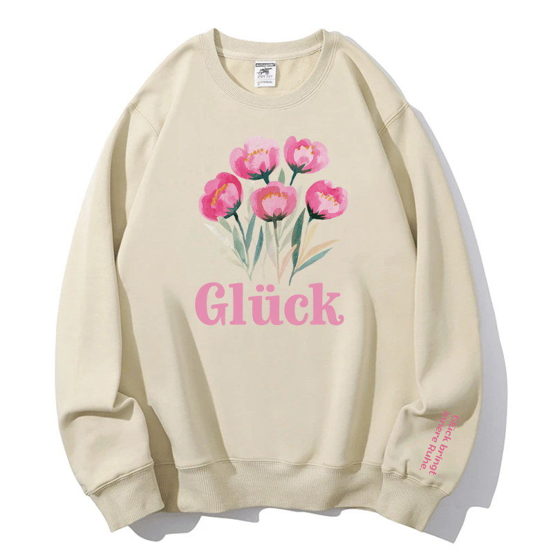 Cozy Sage Green Floral 'Inner Peace' Sweatshirt | Women's Glück Crewneck