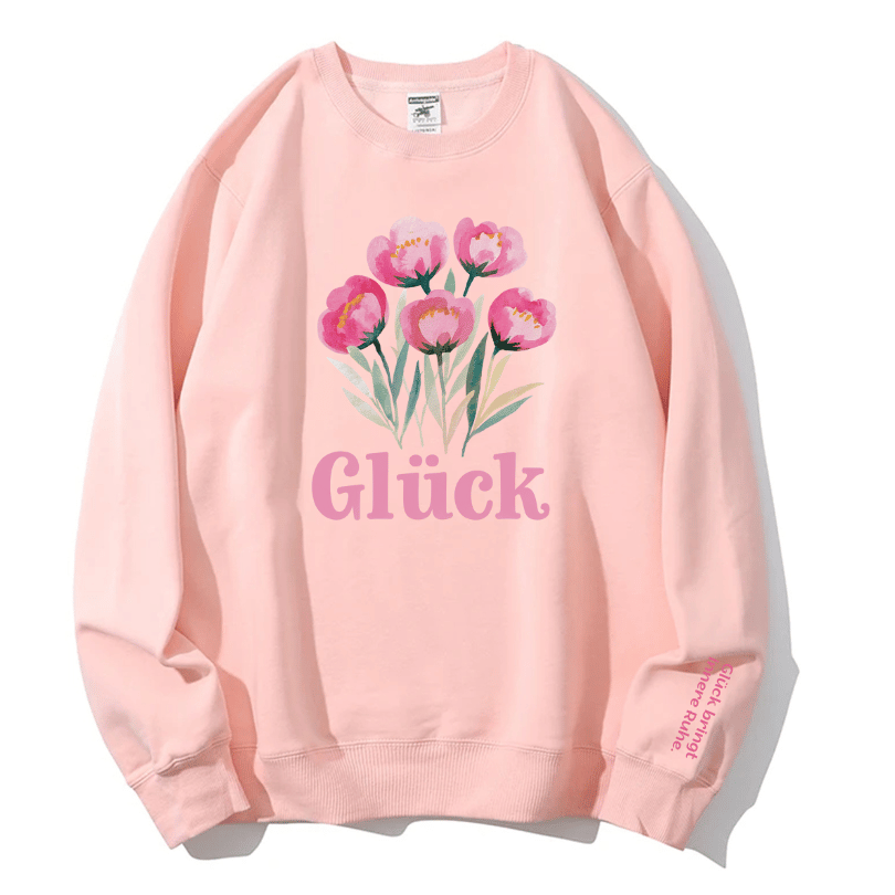 Cozy Sage Green Floral 'Inner Peace' Sweatshirt | Women's Glück Crewneck