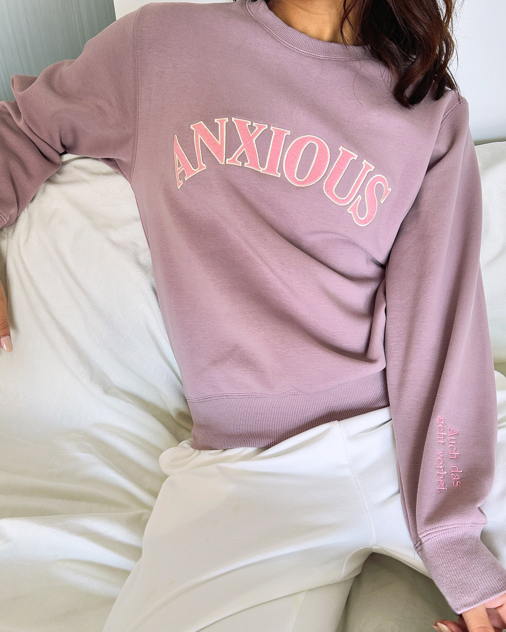 The 'ANXIOUS' Crewneck: Your Cozy Fall/Winter Self-Care & Affirmation Sweatshirt
