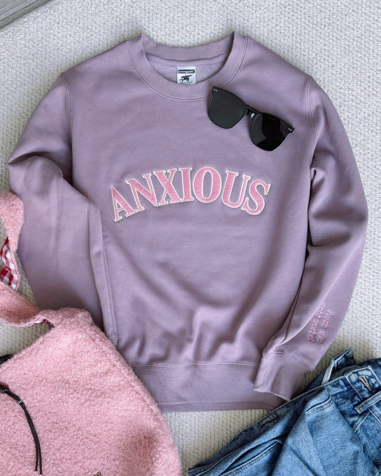 The 'ANXIOUS' Crewneck: Your Cozy Fall/Winter Self-Care & Affirmation Sweatshirt