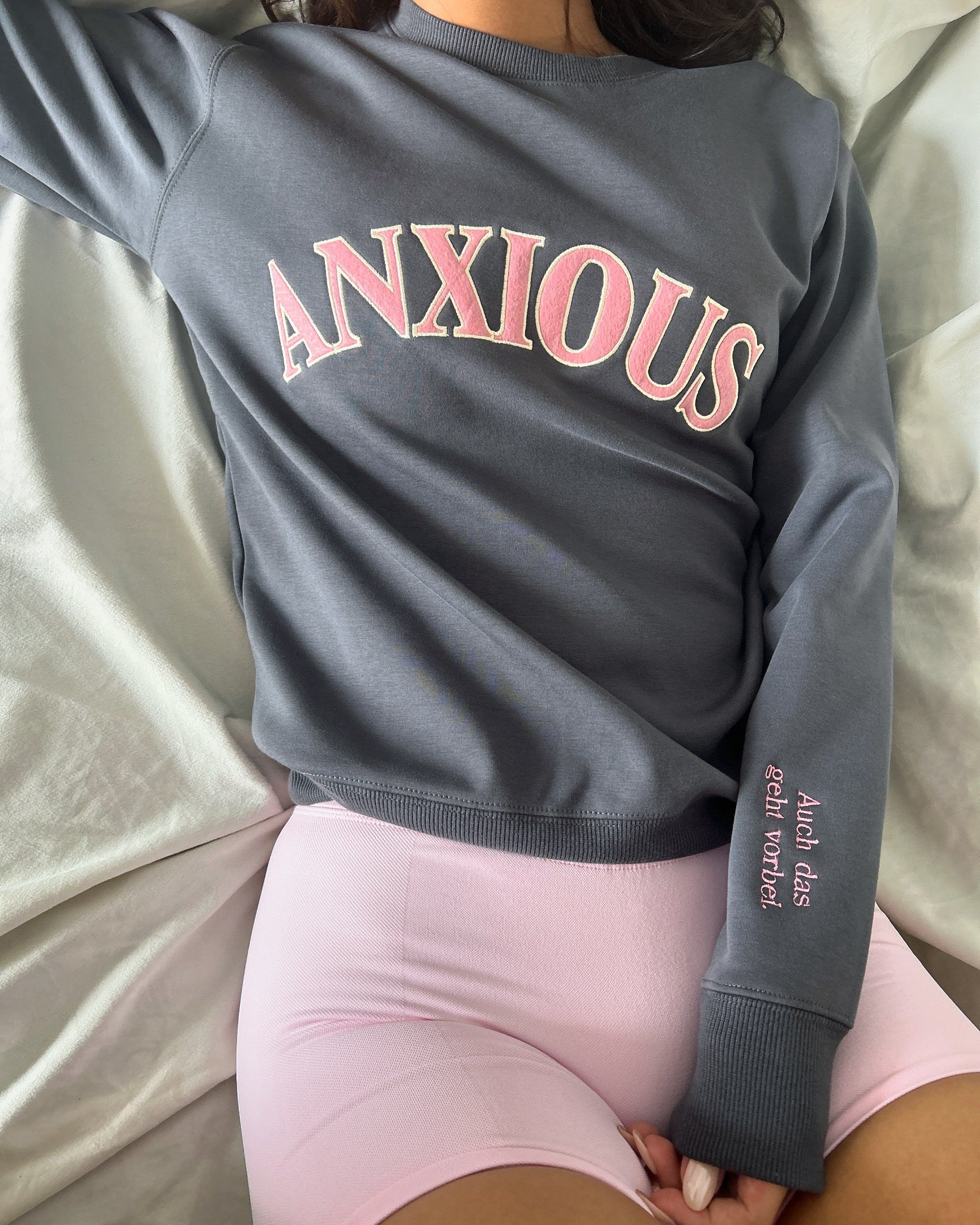 The 'ANXIOUS' Crewneck: Your Cozy Fall/Winter Self-Care & Affirmation Sweatshirt