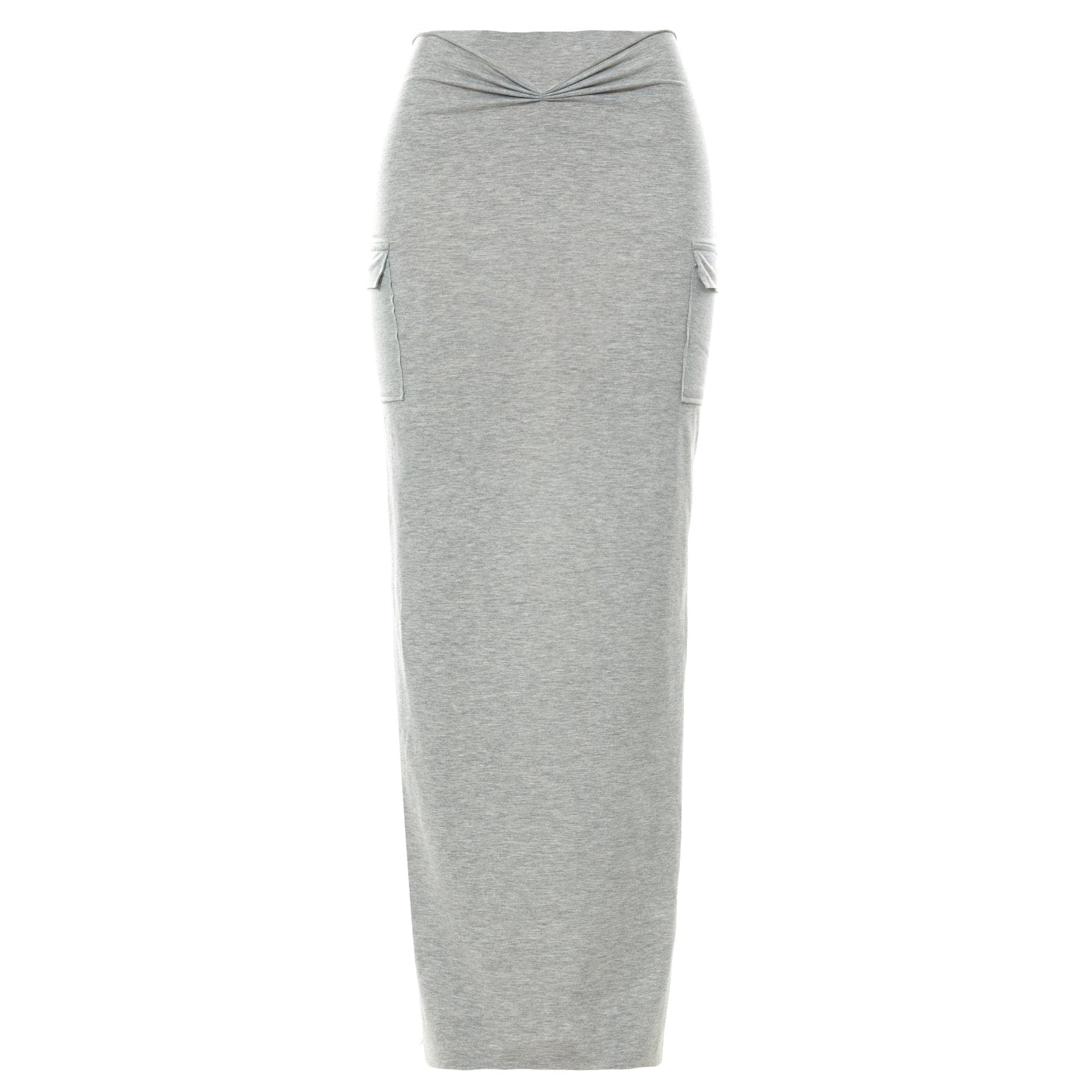 Effortless Fall Style: Ruched High-Rise Maxi Skirt with Utility Pockets