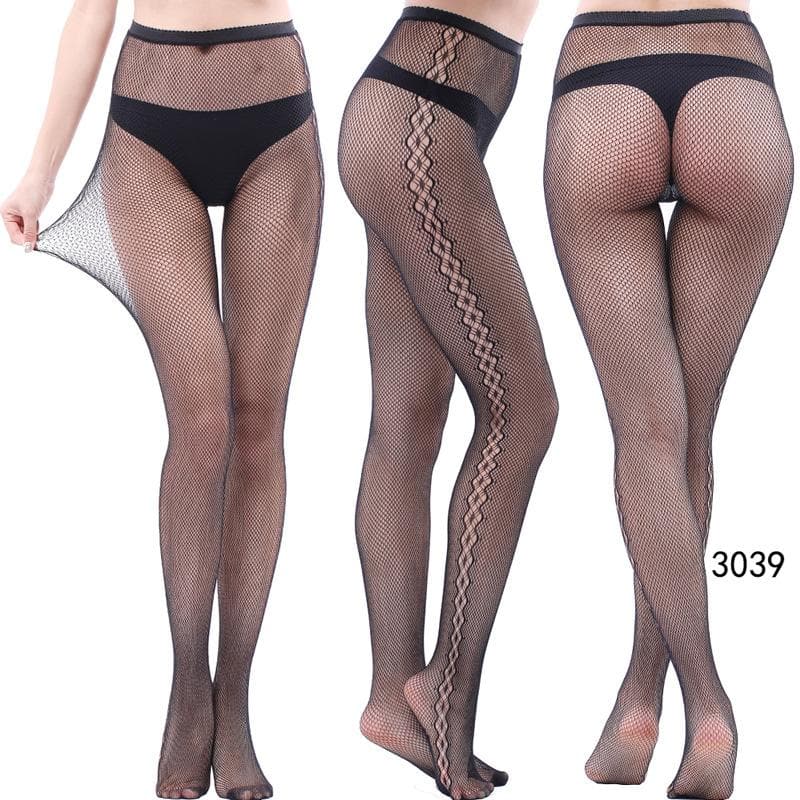 Fall & Holiday Glam: High-Waist Patterned & Fishnet Tights Collection - 12 Chic Styles