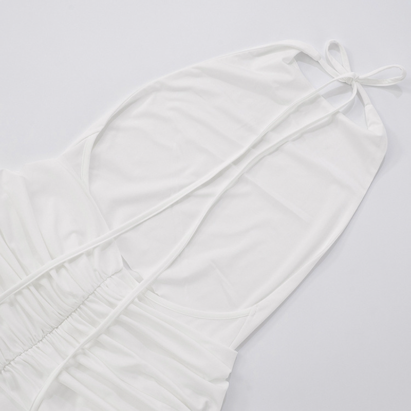 Elegant White Halter Twist-Front Maxi Dress - Resort Getaway & Holiday Soirée Chic