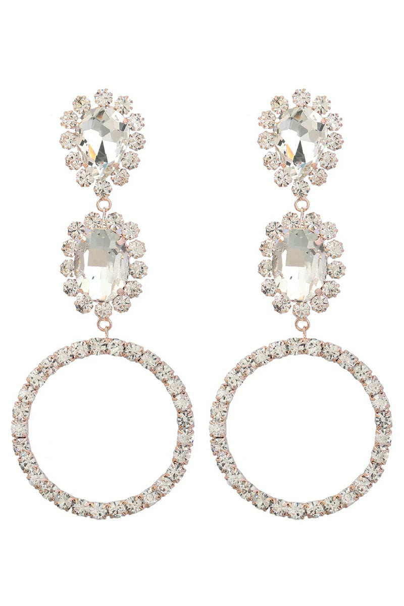 Deeandra Floral Diamond Hoop Earrings