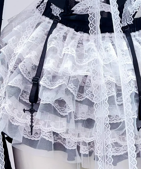 Bewitching Gothic Lace Mini Dress Set | Perfect for Halloween & Fall Fantasy