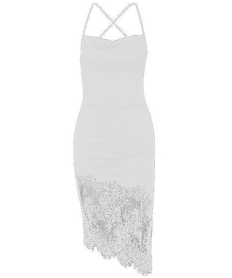 Alluring Black Satin & Lace Open Back Midi Dress - Your Go-To for Fall & Holiday Parties