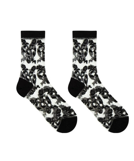 Elegant Floral Lace Sheer Ankle Socks - Perfect for Fall & Holiday Styling