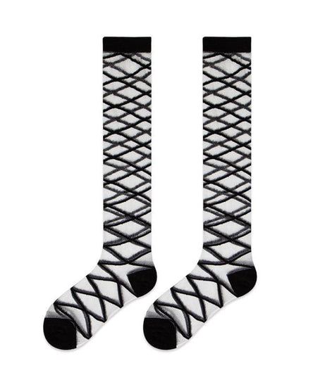 Chic Criss-Cross Knee-High Socks - Balletcore & Coquette Fall Fashion Essential