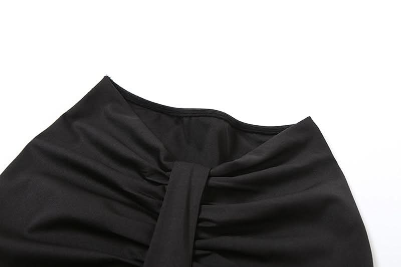 Effortless Elegance: Ruched Black Maxi Skirt for Fall & Holiday Soirées