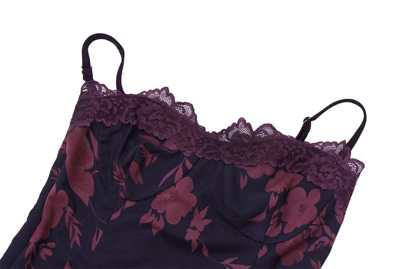 Midnight Bloom Floral Mesh Maxi Slip Dress - Elegant Fall & Holiday Style for American Women