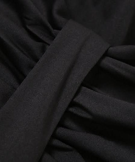 Effortless Elegance: Ruched Black Maxi Skirt for Fall & Holiday Soirées