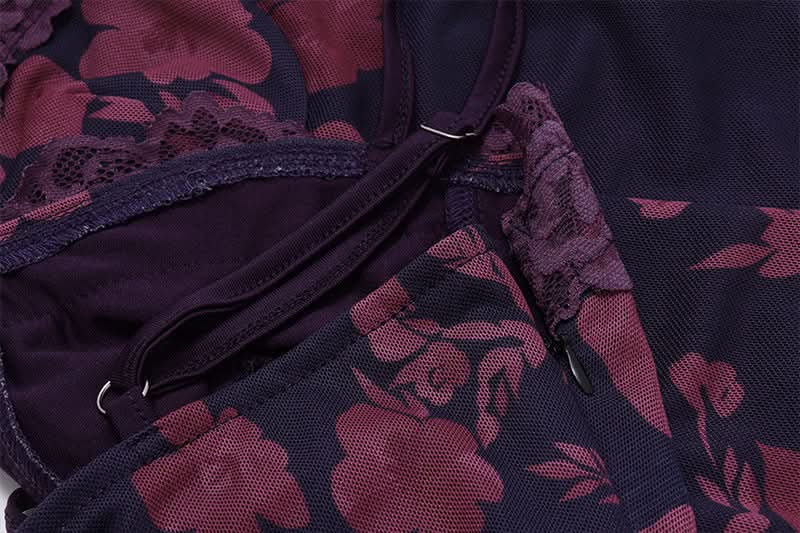 Midnight Bloom Floral Mesh Maxi Slip Dress - Elegant Fall & Holiday Style for American Women