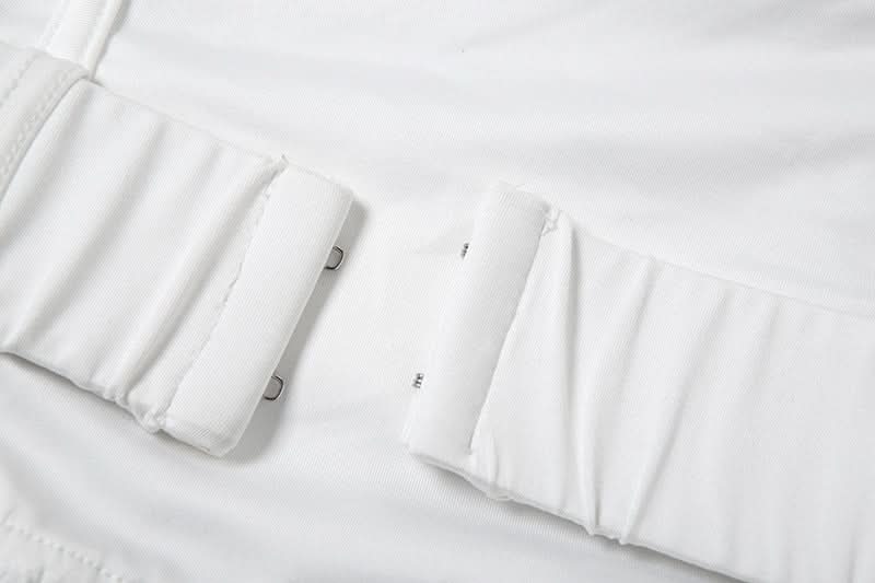 Effortless Elegance: White Ruched Peplum Tube Top – Your Fall & Holiday Go-To