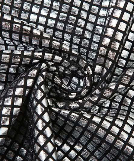 Showstopping Metallic Maxi Skirt Set - Long Sleeve Square Neck Crop Top | Holiday Party & Gala Ready