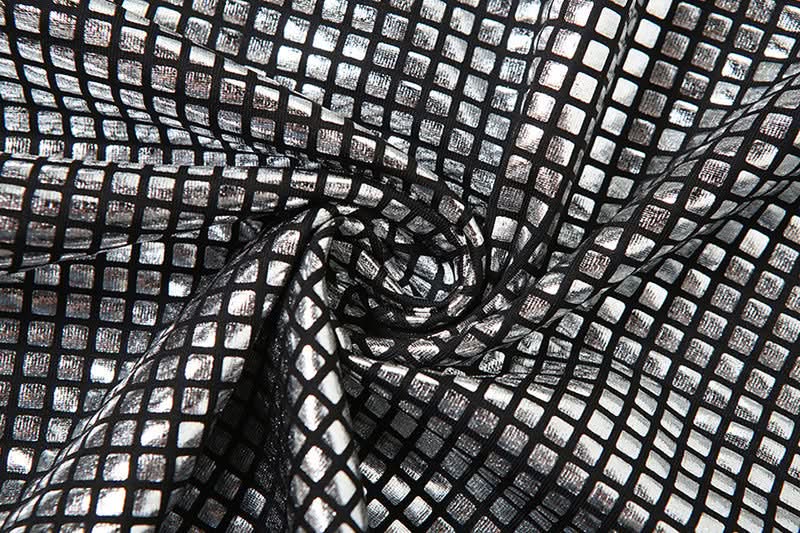 Showstopping Metallic Maxi Skirt Set - Long Sleeve Square Neck Crop Top | Holiday Party & Gala Ready