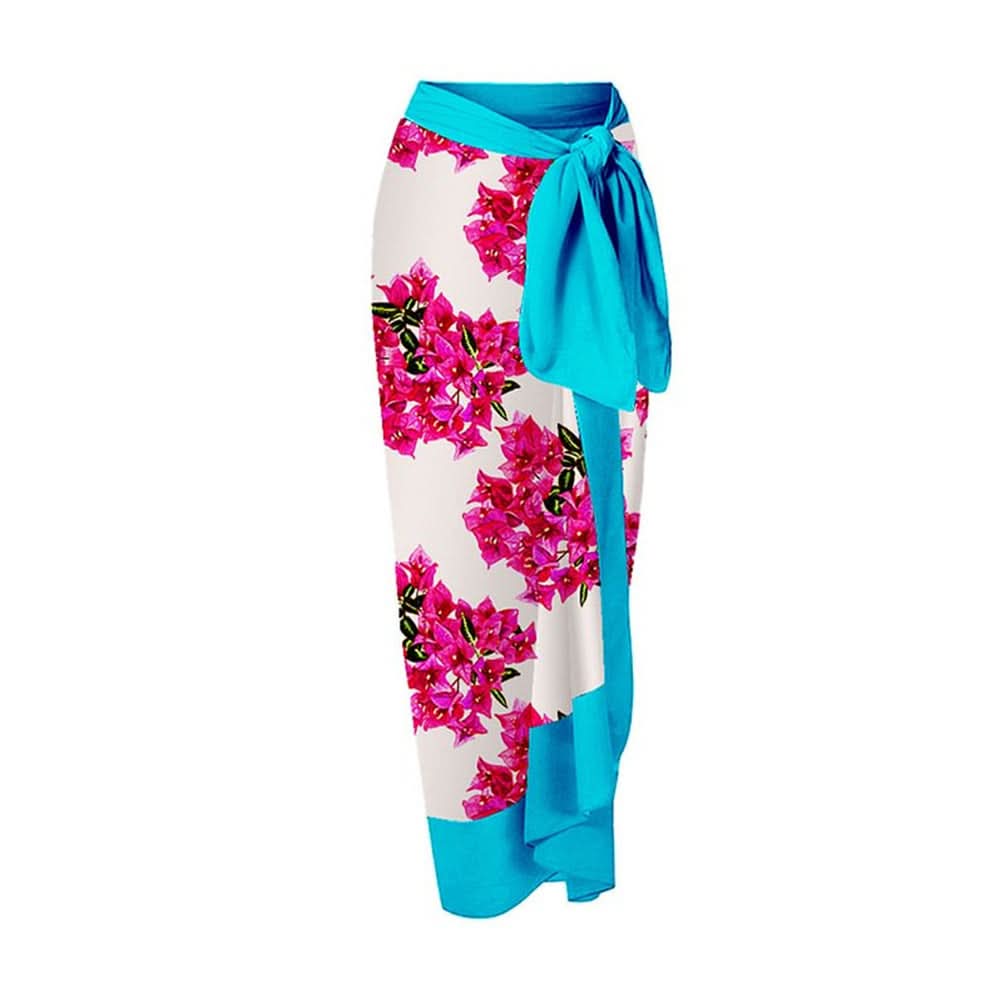Vibrant Watercolor Butterfly 2-Piece Swimsuit & Maxi Sarong Set - Chic Resort & Fall Getaway Style