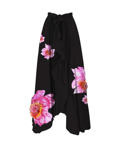 Vibrant Watercolor Butterfly 2-Piece Swimsuit & Maxi Sarong Set - Chic Resort & Fall Getaway Style