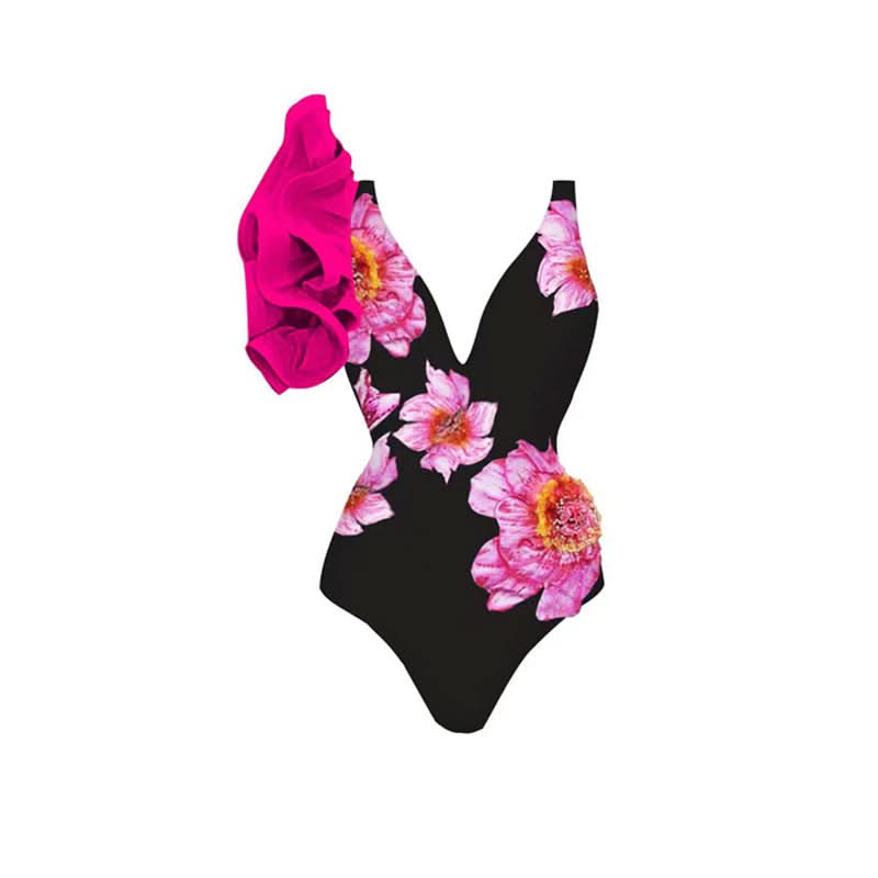 Vibrant Watercolor Butterfly 2-Piece Swimsuit & Maxi Sarong Set - Chic Resort & Fall Getaway Style