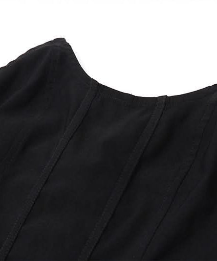 Sleek Black Mesh Panel Maxi Dress - Your Go-To for Fall & Holiday Parties