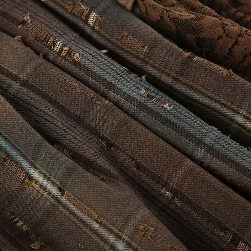 Autumn Rhapsody Plaid & Lace Asymmetrical Midi Skirt | Edgy Fall Fashion