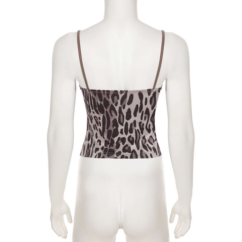 Chic Leopard & Lace Sweetheart Cami Top - Essential Fall Style
