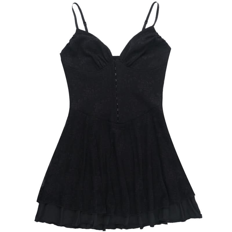 Alluring Black Lace V-Neck Cami Mini Dress – Your Fall & Holiday Party Essential