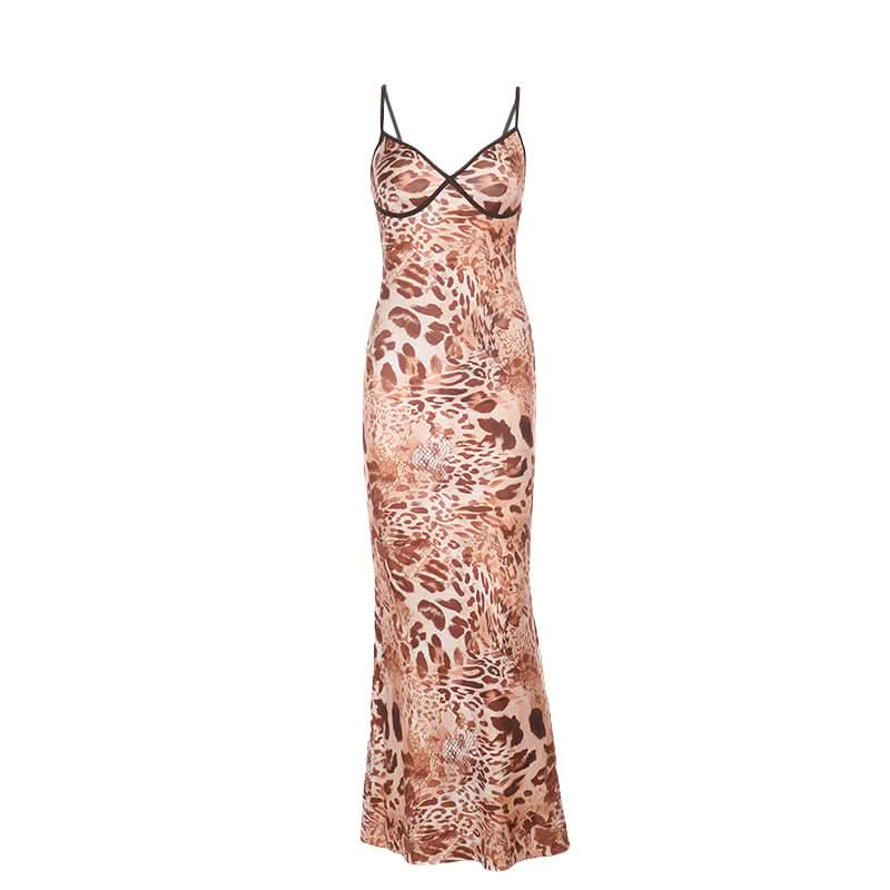 Fall's Fierce Favorite: Leopard Print V-Neck Cami Maxi Dress | Holiday Party Ready