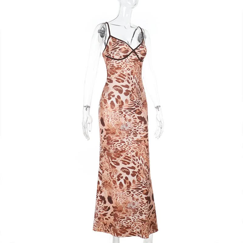 Fall's Fierce Favorite: Leopard Print V-Neck Cami Maxi Dress | Holiday Party Ready