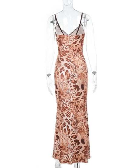Fall's Fierce Favorite: Leopard Print V-Neck Cami Maxi Dress | Holiday Party Ready