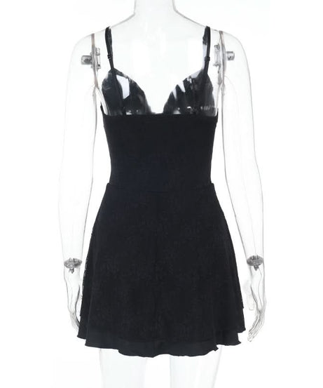 Alluring Black Lace V-Neck Cami Mini Dress – Your Fall & Holiday Party Essential