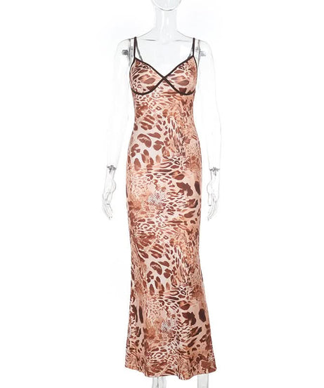 Fall's Fierce Favorite: Leopard Print V-Neck Cami Maxi Dress | Holiday Party Ready