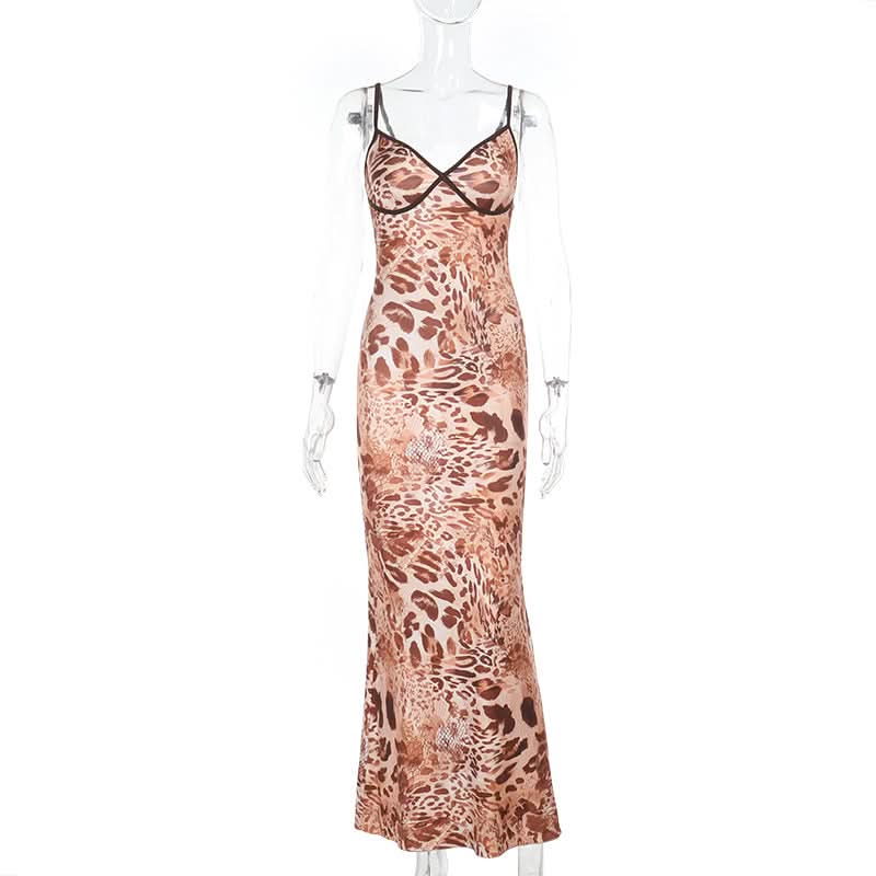 Fall's Fierce Favorite: Leopard Print V-Neck Cami Maxi Dress | Holiday Party Ready