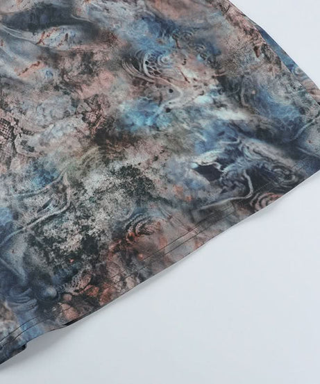 Mesmerizing Marbled Halter Maxi Dress - Deep V-Neck | Perfect for Fall Events & Holiday Getaways