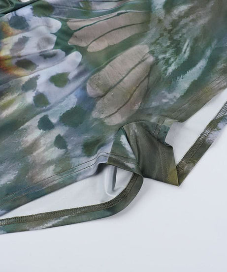 Halter Cutout Butterfly Print Romper - Your Tropical Escape & Festival Statement