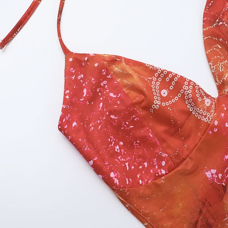 Vibrant Butterfly Halter Maxi Dress – Your Dazzling Getaway & Resort Evening Staple