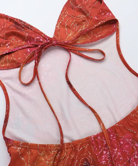 Vibrant Butterfly Halter Maxi Dress – Your Dazzling Getaway & Resort Evening Staple