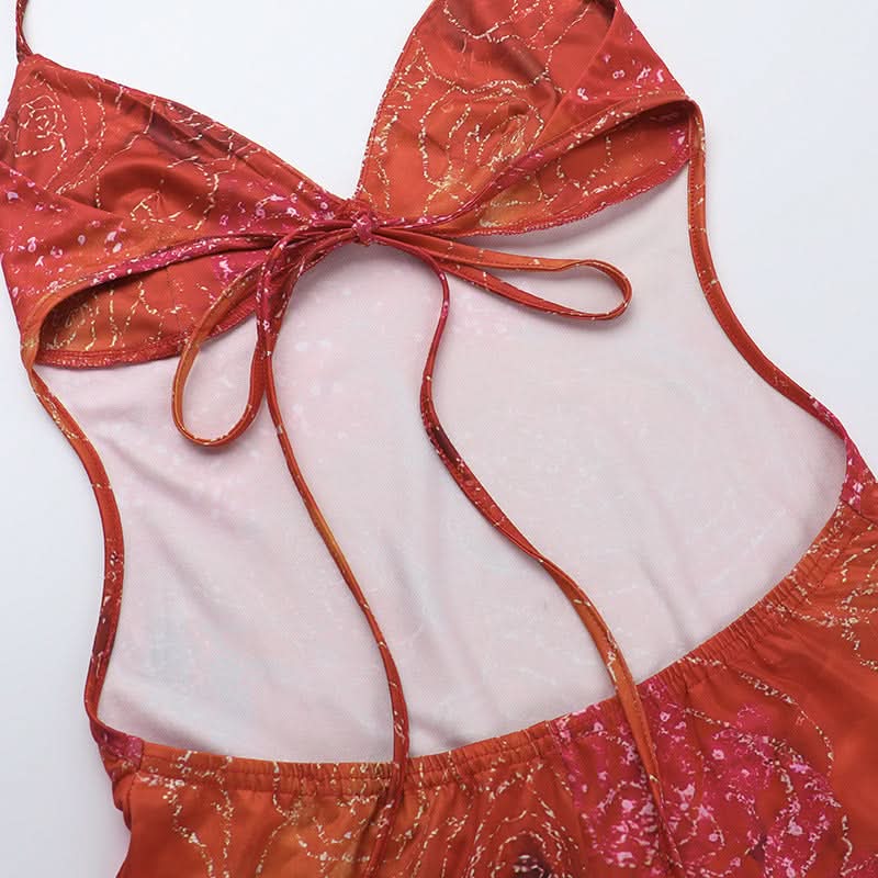 Vibrant Butterfly Halter Maxi Dress – Your Dazzling Getaway & Resort Evening Staple