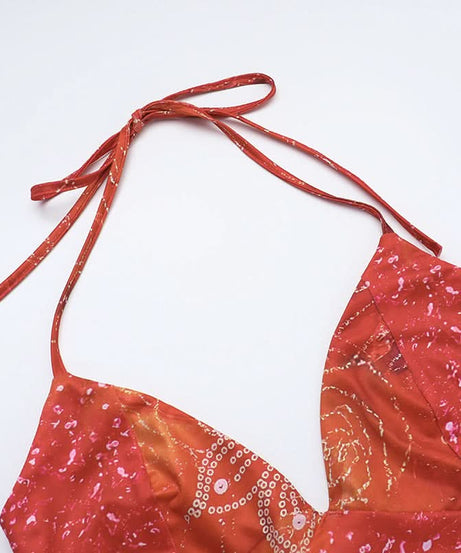 Vibrant Butterfly Halter Maxi Dress – Your Dazzling Getaway & Resort Evening Staple