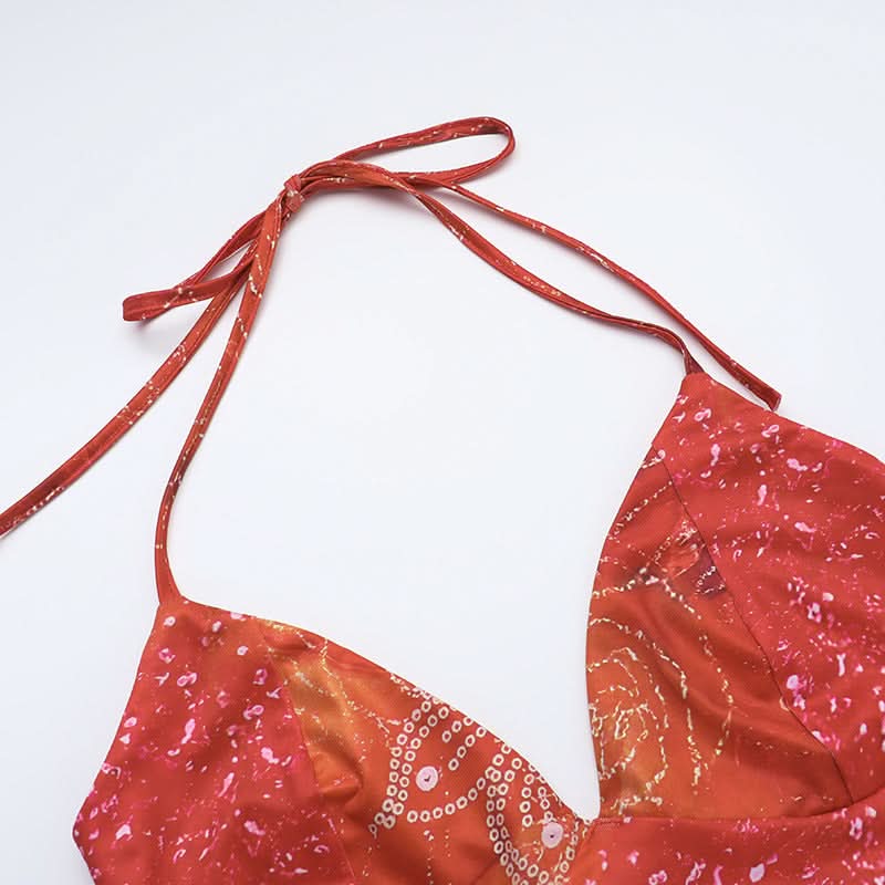 Vibrant Butterfly Halter Maxi Dress – Your Dazzling Getaway & Resort Evening Staple