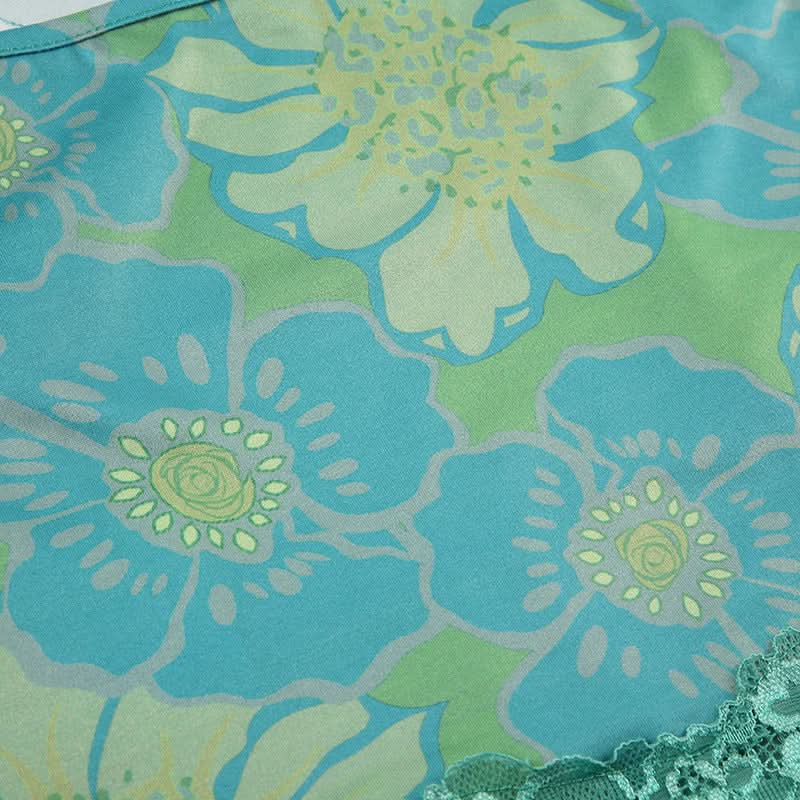 Y2K Floral Mesh Corset Top - Chic Lace Bustier Cami for Fall Layering